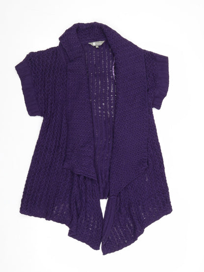 Womens UK Size M Mia Moda Purple Cardigan Jumper
