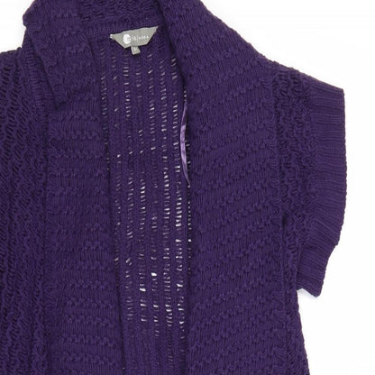 Womens UK Size M Mia Moda Purple Cardigan Jumper