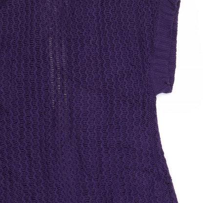 Womens UK Size M Mia Moda Purple Cardigan Jumper
