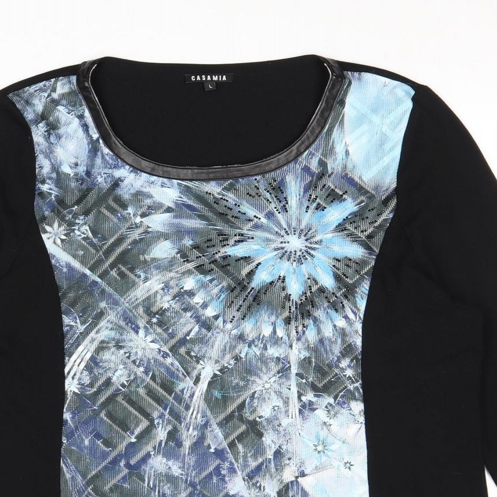 Womens UK Size L CASAMIA Black Pullover Jumper