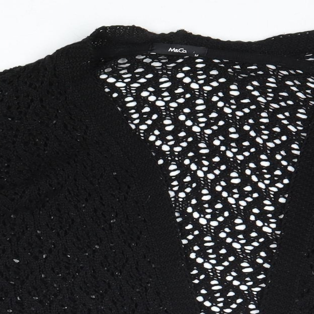 Womens UK Size M M&Co Black Cardigan Jumper