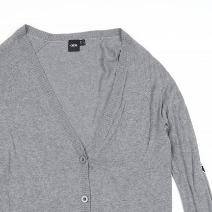 Womens UK Size 10 ASOS Grey Cardigan Jumper