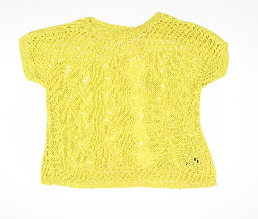 Womens UK Size S NEXT Yellow Pullover Jumper