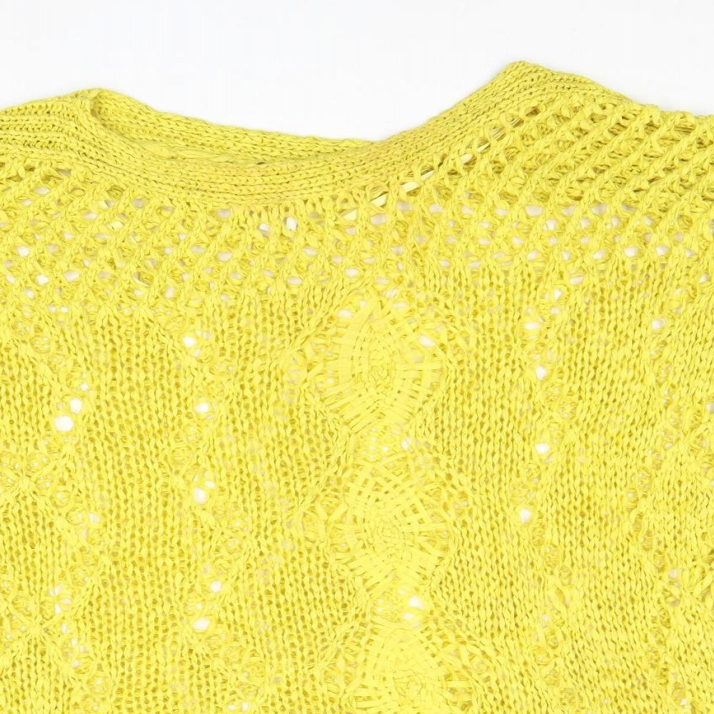 Womens UK Size S NEXT Yellow Pullover Jumper