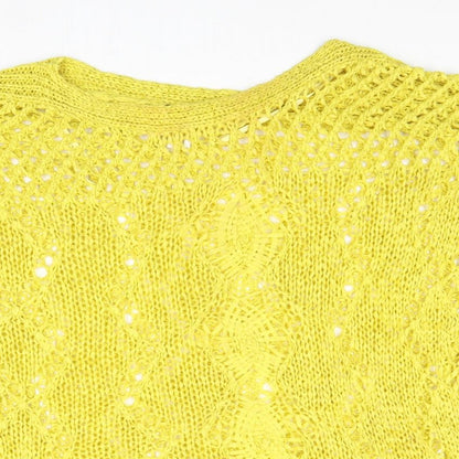 Womens UK Size S NEXT Yellow Pullover Jumper