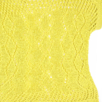 Womens UK Size S NEXT Yellow Pullover Jumper