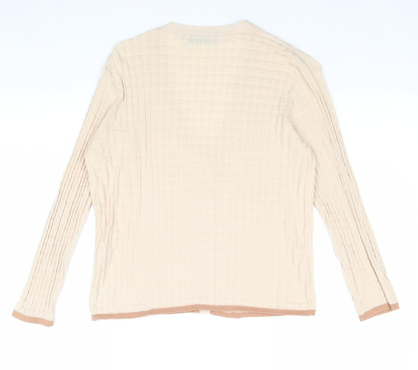 Womens UK Size S Zara Beige Cardigan Jumper