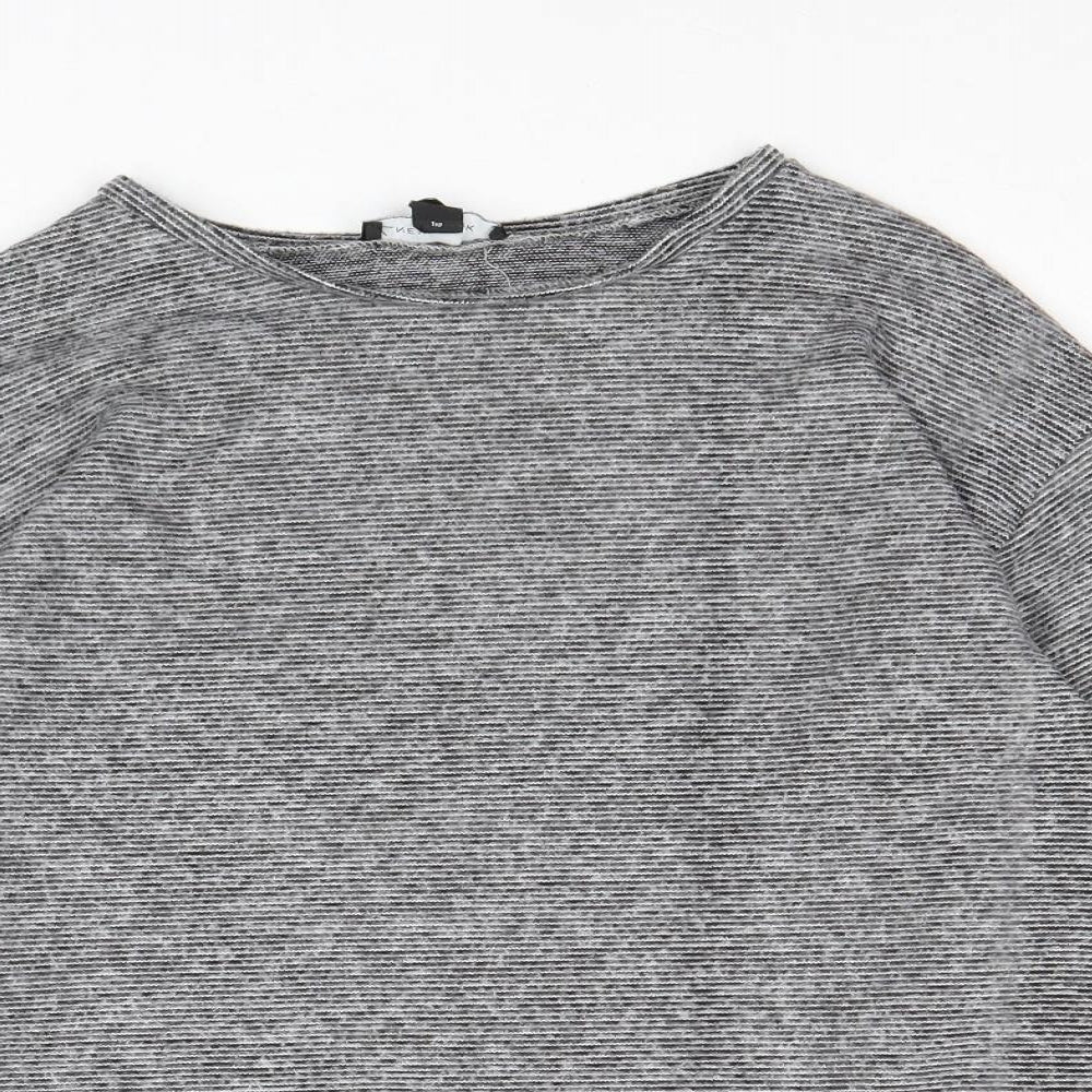 New Look Womens Grey Round Neck Polyester Pullover Jumper Size S