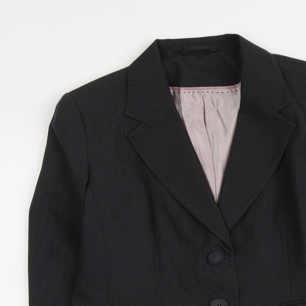 F&F Womens Grey Polyester Jacket Suit Jacket Size 16