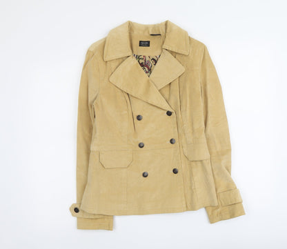 Nicole Womens Beige Jacket Size 8 Button