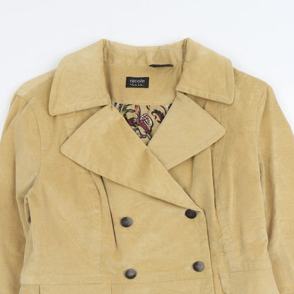 Nicole Womens Beige Jacket Size 8 Button