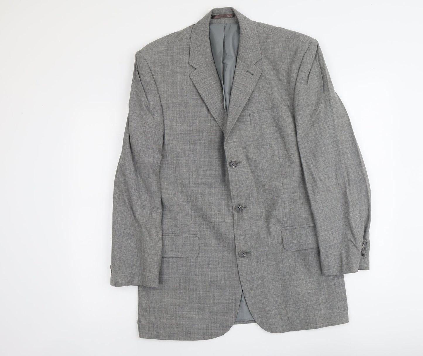 George Mens Grey Wool Jacket Suit Jacket Size M Regular