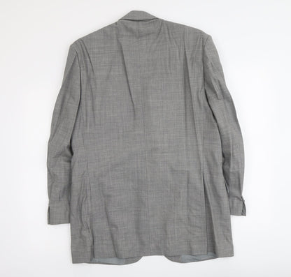 George Mens Grey Wool Jacket Suit Jacket Size M Regular