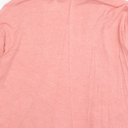 TU Womens Pink V-Neck Viscose Pullover Jumper Size 10