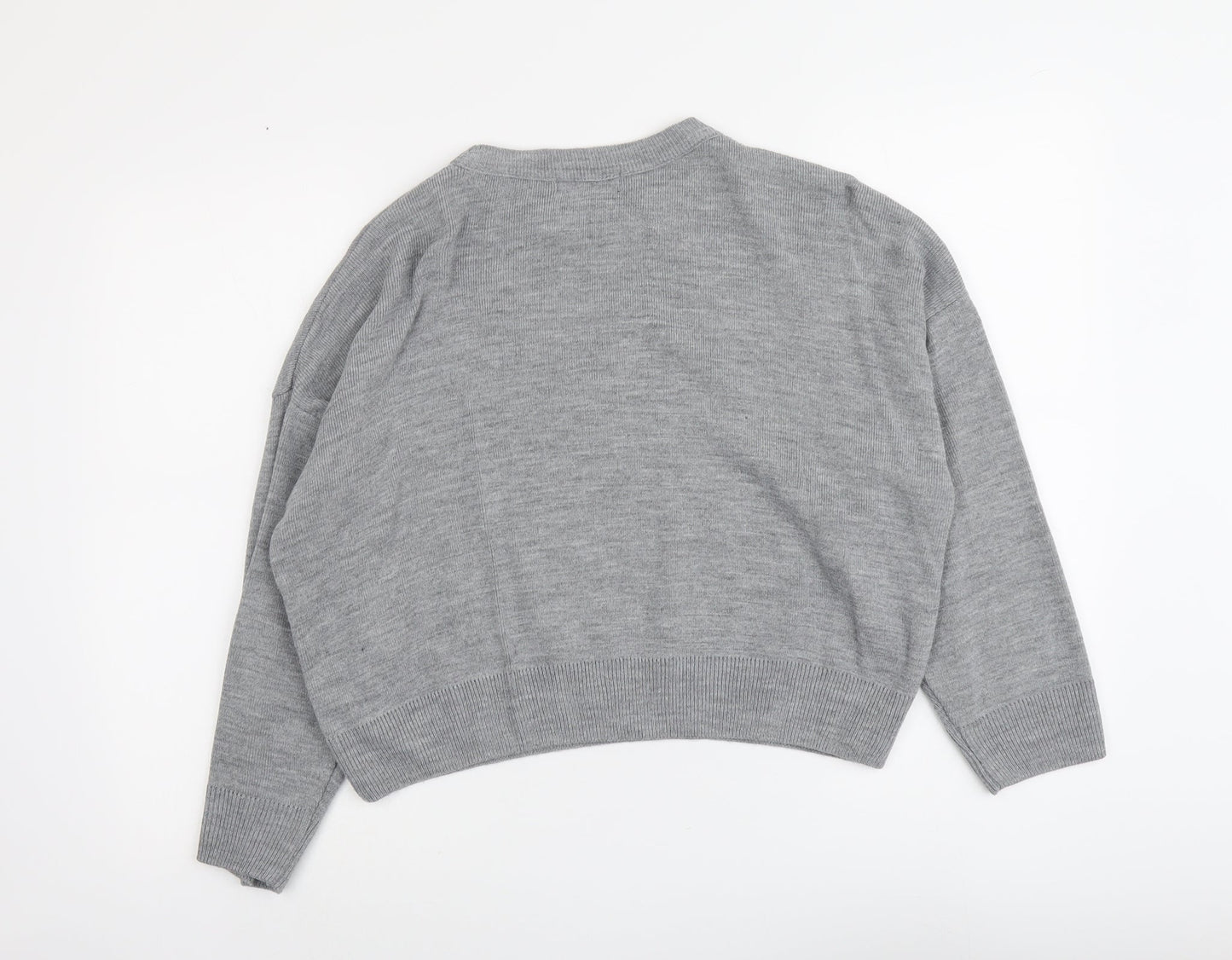 Womens UK Size L Boohoo Grey Pullover Jumper