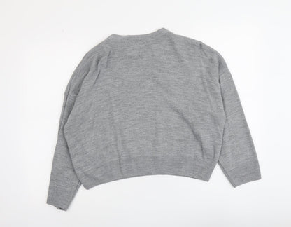 Womens UK Size L Boohoo Grey Pullover Jumper