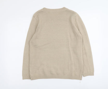 Womens UK Size S Bonmarché Beige Pullover Jumper
