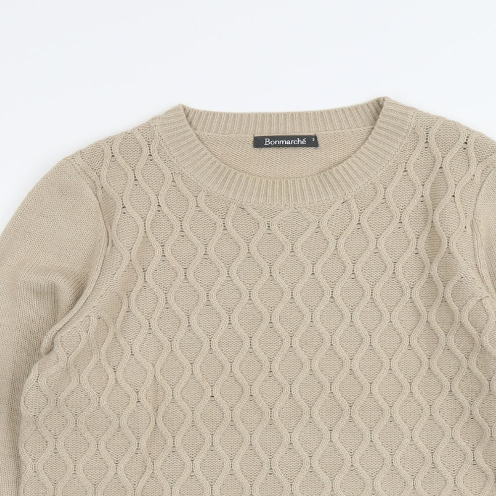 Womens UK Size S Bonmarché Beige Pullover Jumper