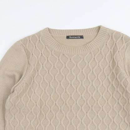 Womens UK Size S Bonmarché Beige Pullover Jumper