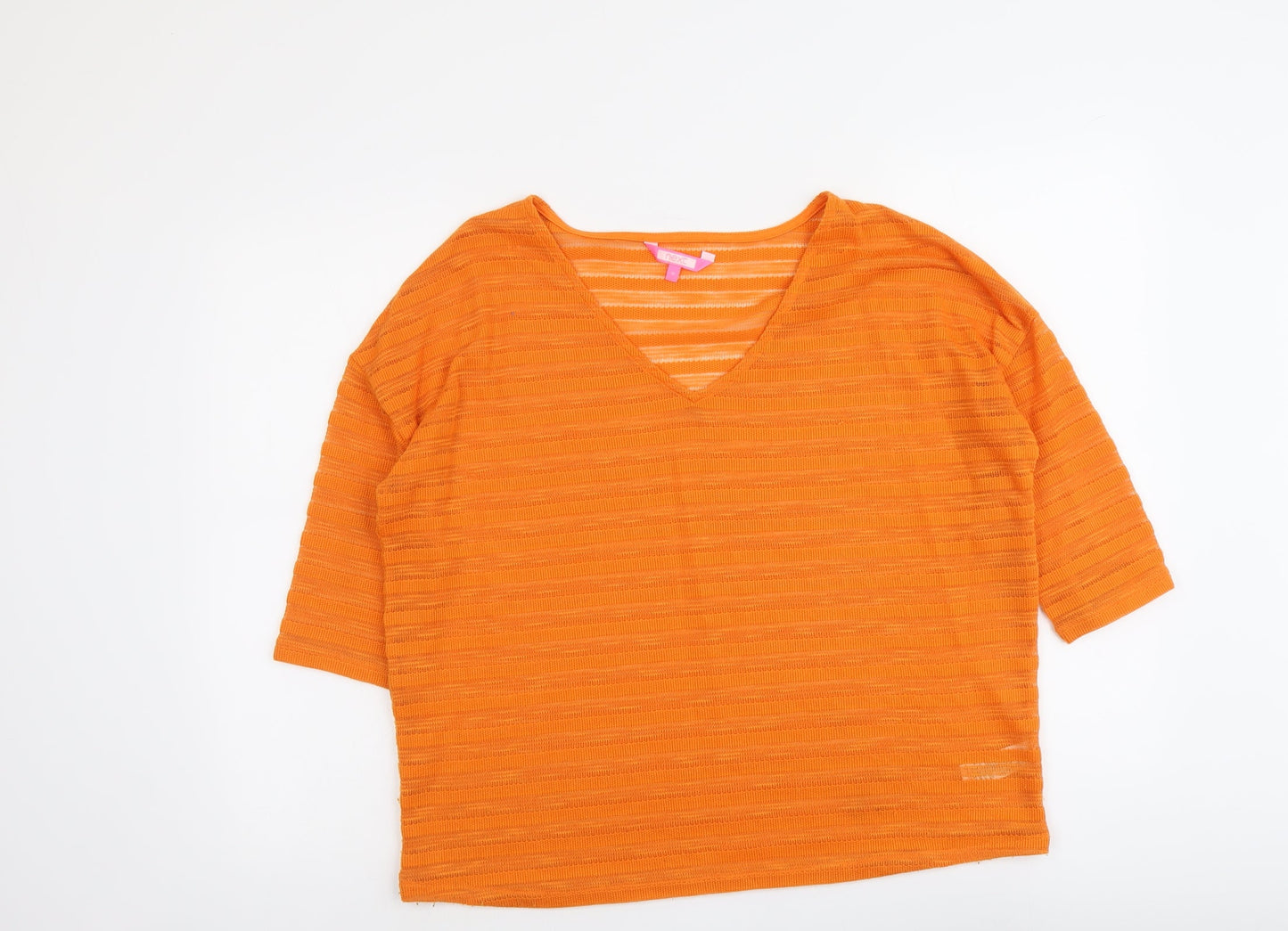 Womens UK Size 10 NEXT Orange Basic Blouse
