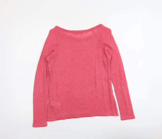Atmosphere Womens Pink Round Neck Acrylic Pullover Jumper Size 6