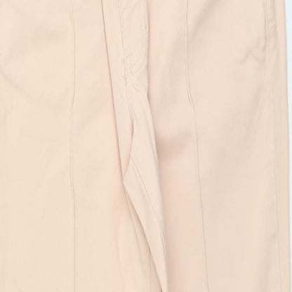 Gap Womens Pink Herringbone Cotton Straight Jeans Size 8 L26 in Regular Button