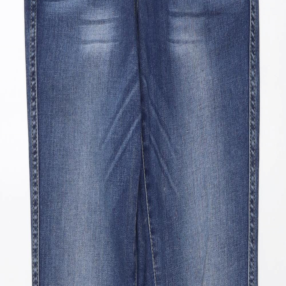 Only Womens Blue Cotton Straight Jeans Size 30 in L32 in Regular Button