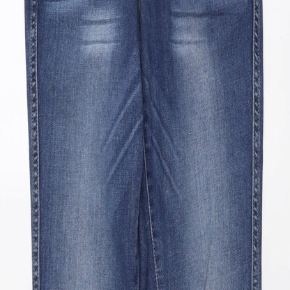 Only Womens Blue Cotton Straight Jeans Size 30 in L32 in Regular Button