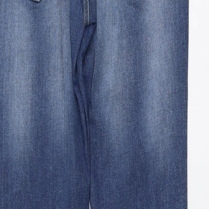 Only Womens Blue Cotton Straight Jeans Size 30 in L32 in Regular Button