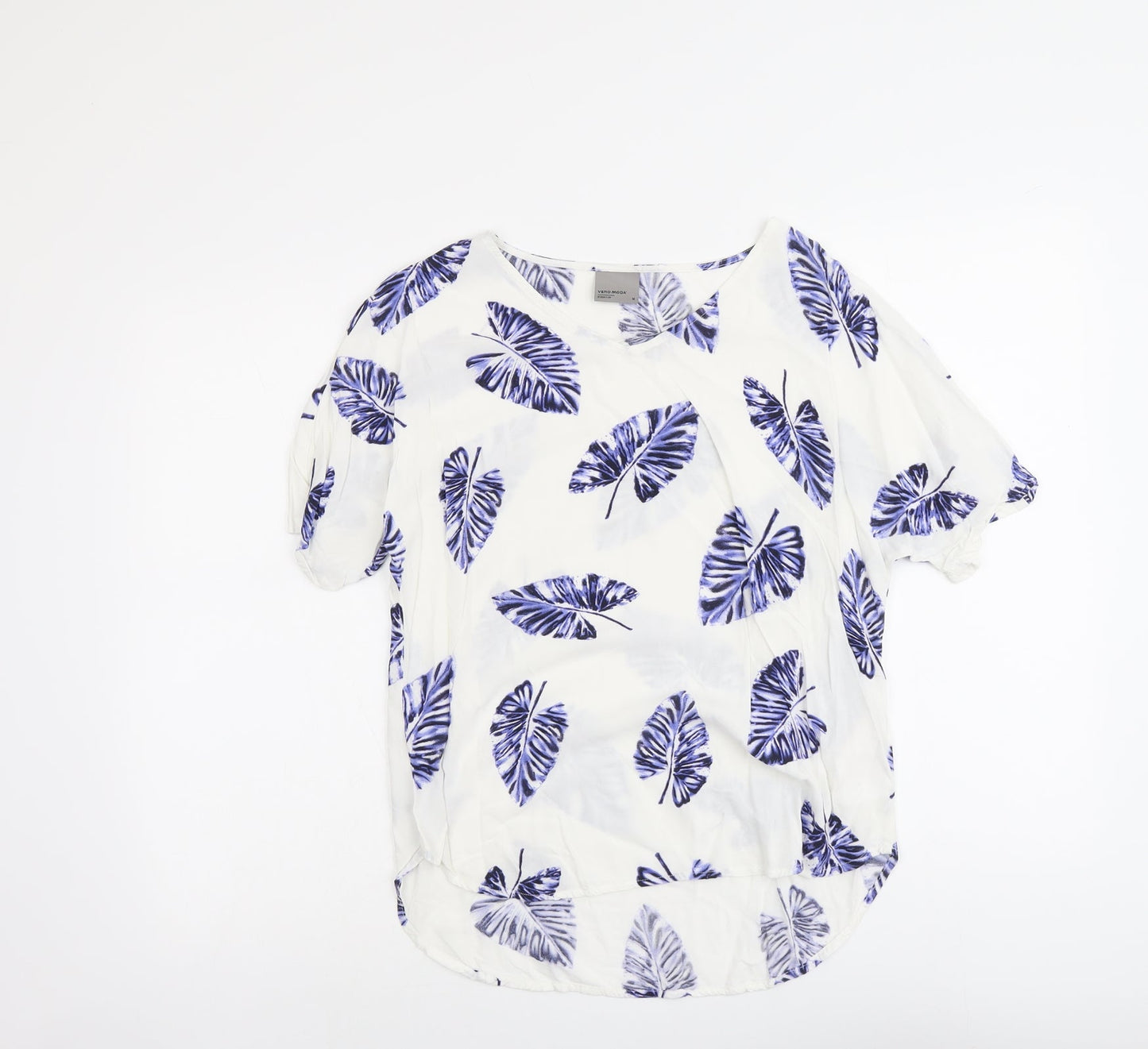 Womens UK Size M VERO MODA White Basic Blouse
