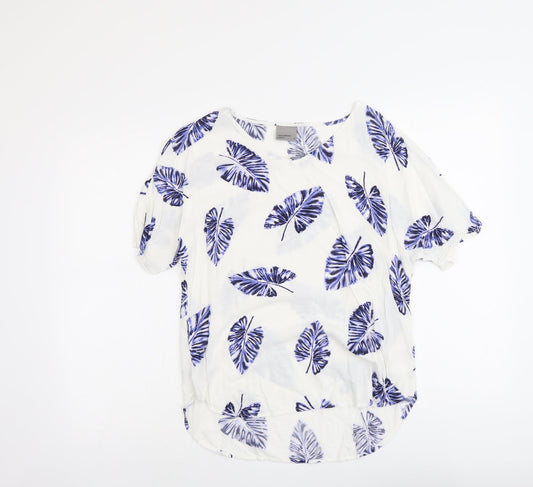 Womens UK Size M VERO MODA White Basic Blouse