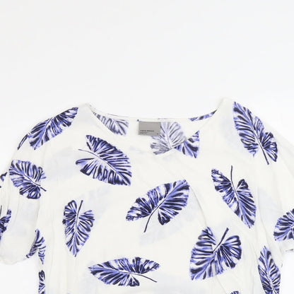 Womens UK Size M VERO MODA White Basic Blouse