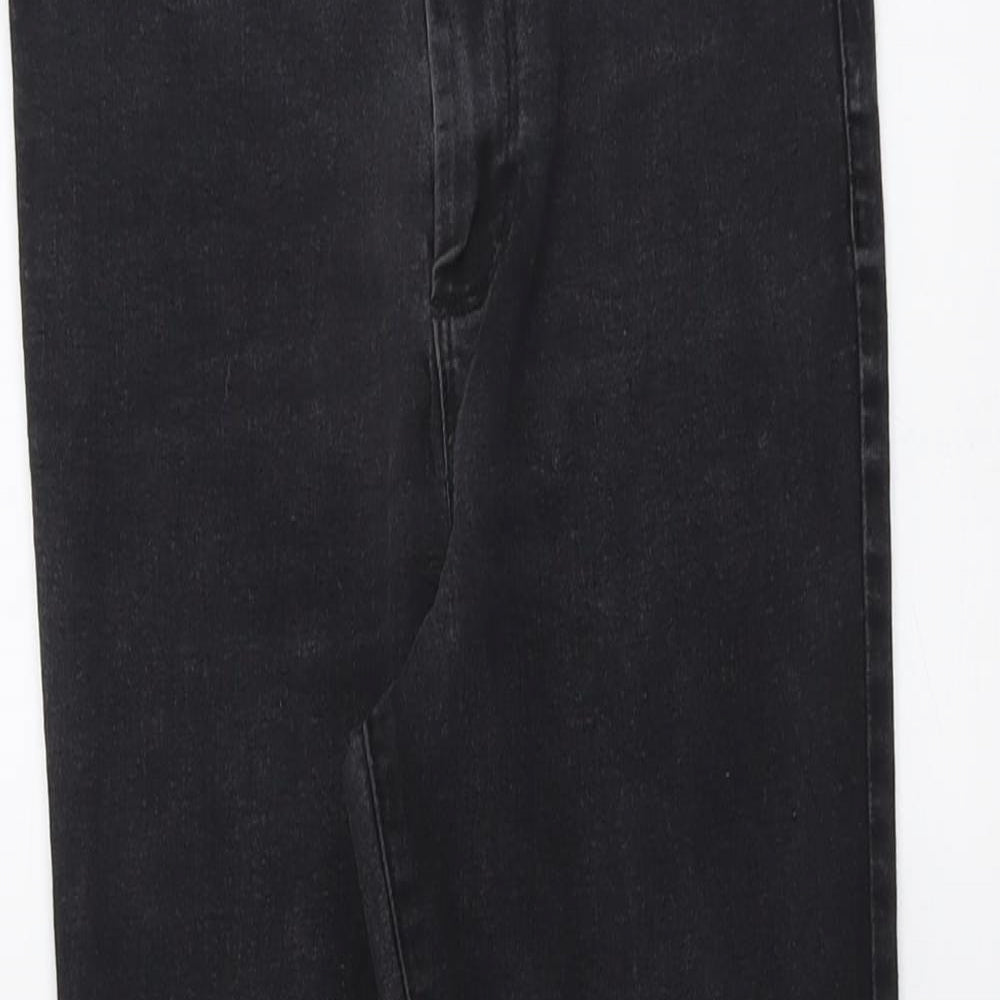 Denim & Co. Womens Grey Cotton Skinny Jeans Size 14 L26 in Regular Button