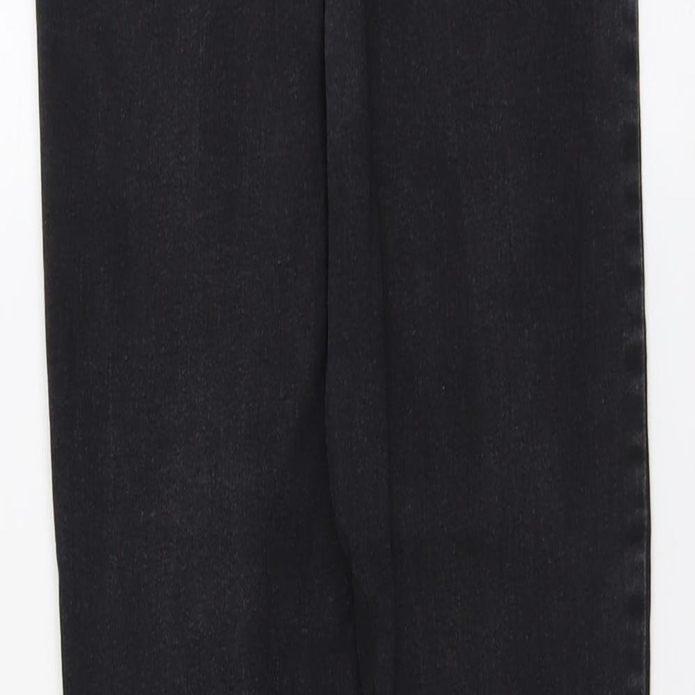 Denim & Co. Womens Grey Cotton Skinny Jeans Size 14 L26 in Regular Button