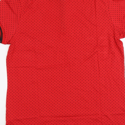 Cardiff City FC Womens Red Polka Dot Cotton Basic Polo Size XL Collared - Cardiff City FC
