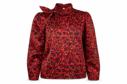 Womens UK Size L SheIn Red Basic Blouse