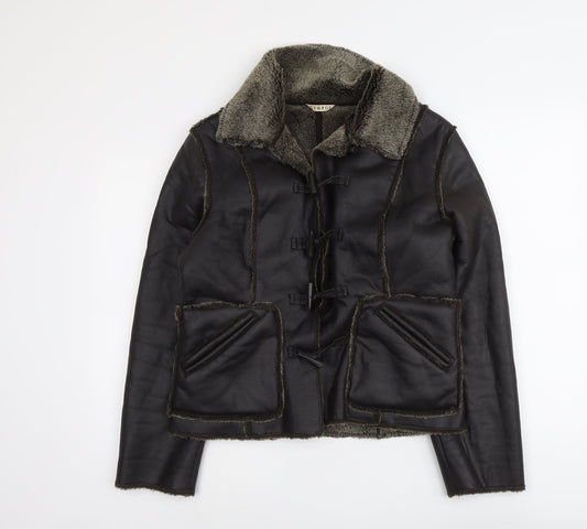 George Womens Brown Jacket Size 12 Button