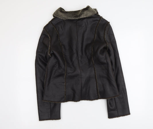 George Womens Brown Jacket Size 12 Button