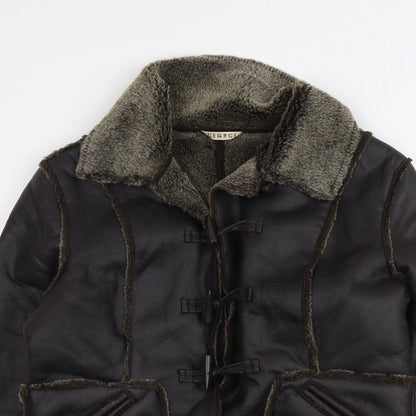 George Womens Brown Jacket Size 12 Button