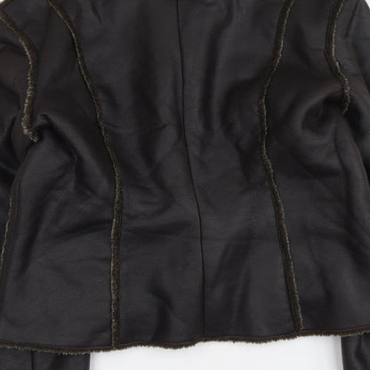 George Womens Brown Jacket Size 12 Button