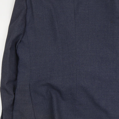 Collier Mens Blue Wool Jacket Suit Jacket Size M Regular