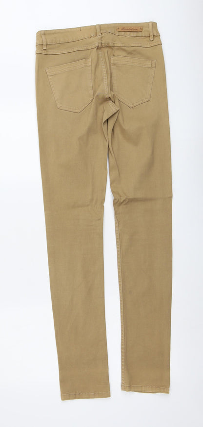 Womens UK Size 8 Janina Regular Fit Skinny Brown Jeans