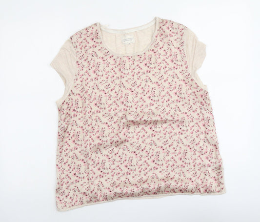 Womens UK Size 12 NEXT Beige Basic Blouse
