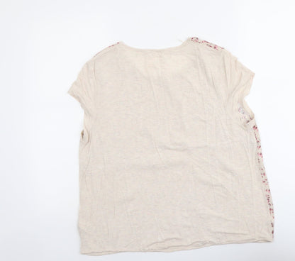 Womens UK Size 12 NEXT Beige Basic Blouse
