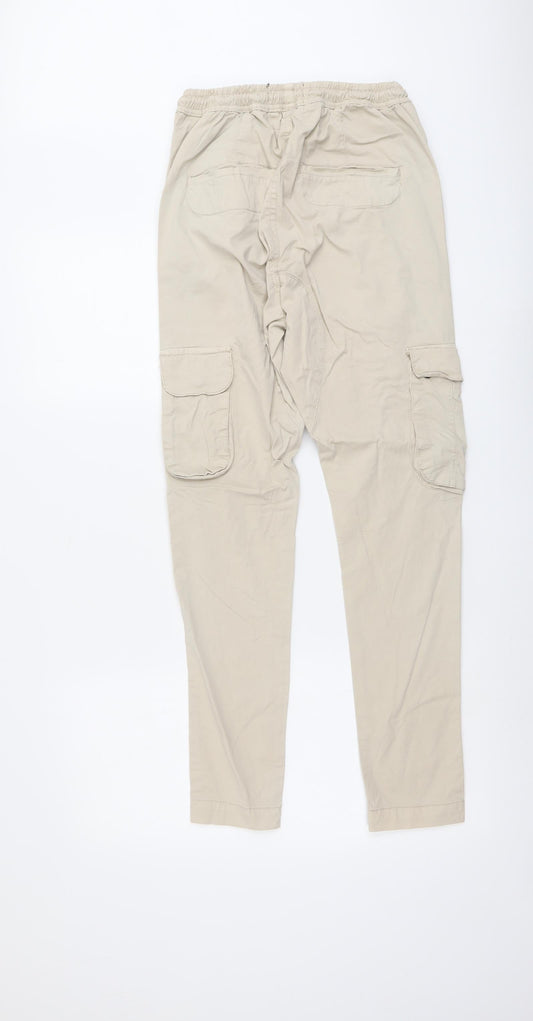 Womens UK Size 24 in Brave Soul Regular Fit Cargo Beige Trousers