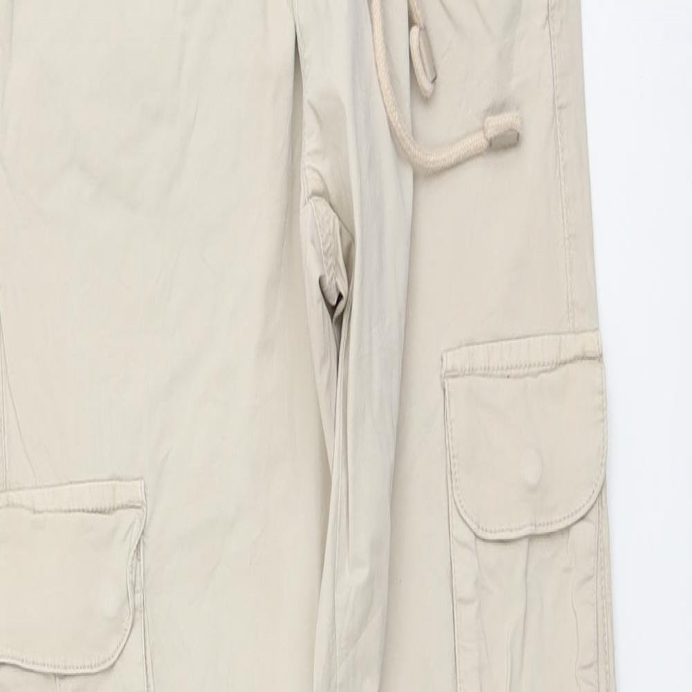 Womens UK Size 24 in Brave Soul Regular Fit Cargo Beige Trousers