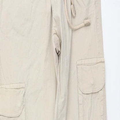 Womens UK Size 24 in Brave Soul Regular Fit Cargo Beige Trousers