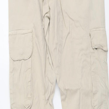 Womens UK Size 24 in Brave Soul Regular Fit Cargo Beige Trousers
