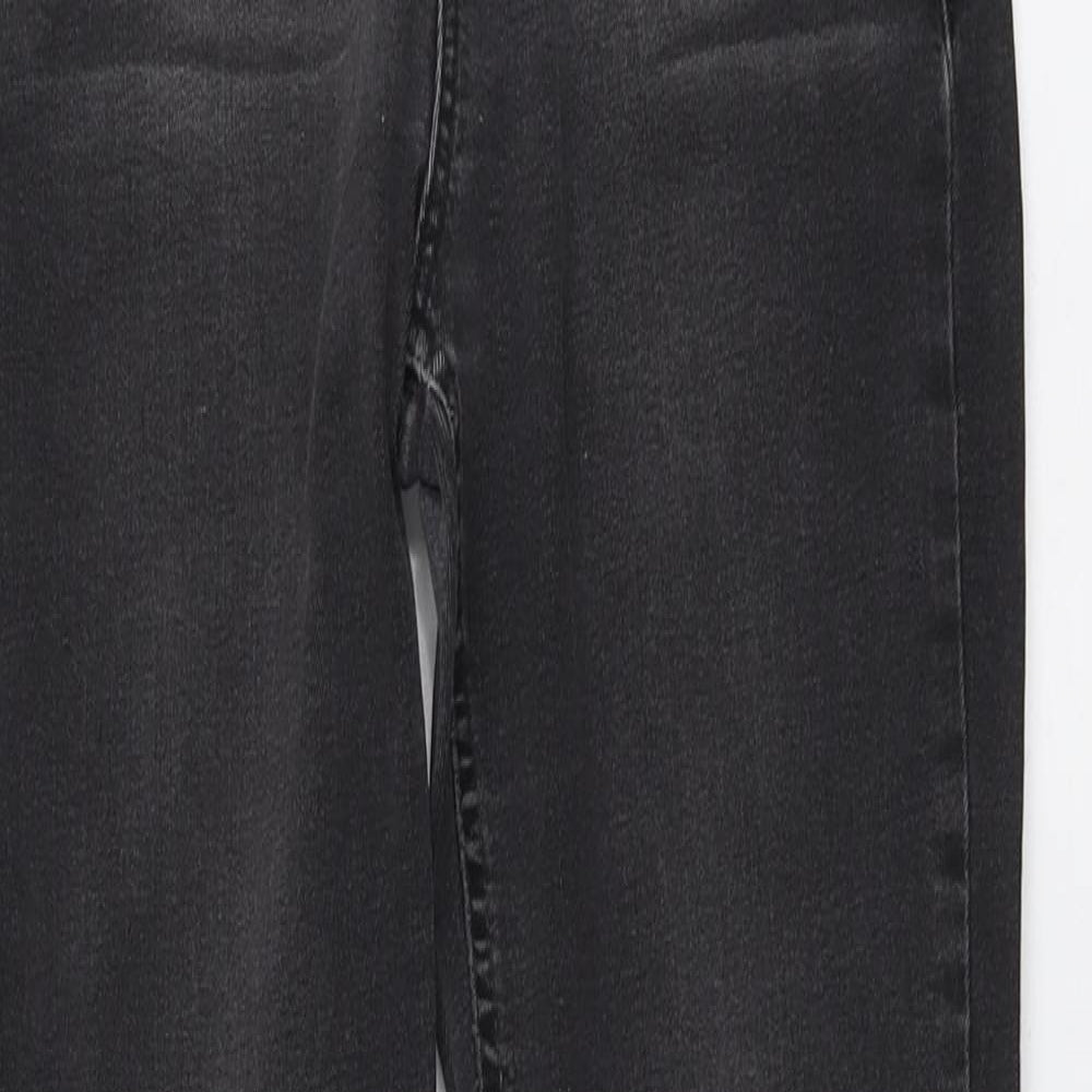 Dorothy Perkins Womens Grey Cotton Skinny Jeans Size 12 L26 in Regular Button