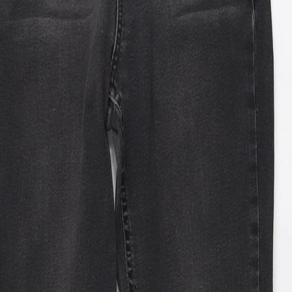 Dorothy Perkins Womens Grey Cotton Skinny Jeans Size 12 L26 in Regular Button